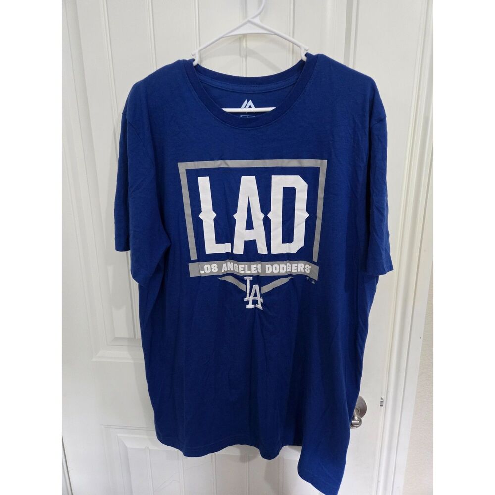 Majestic Los Angeles Dodgers T-Shirt Men’s XL Blue LAD MLB Baseball Graphic Tee